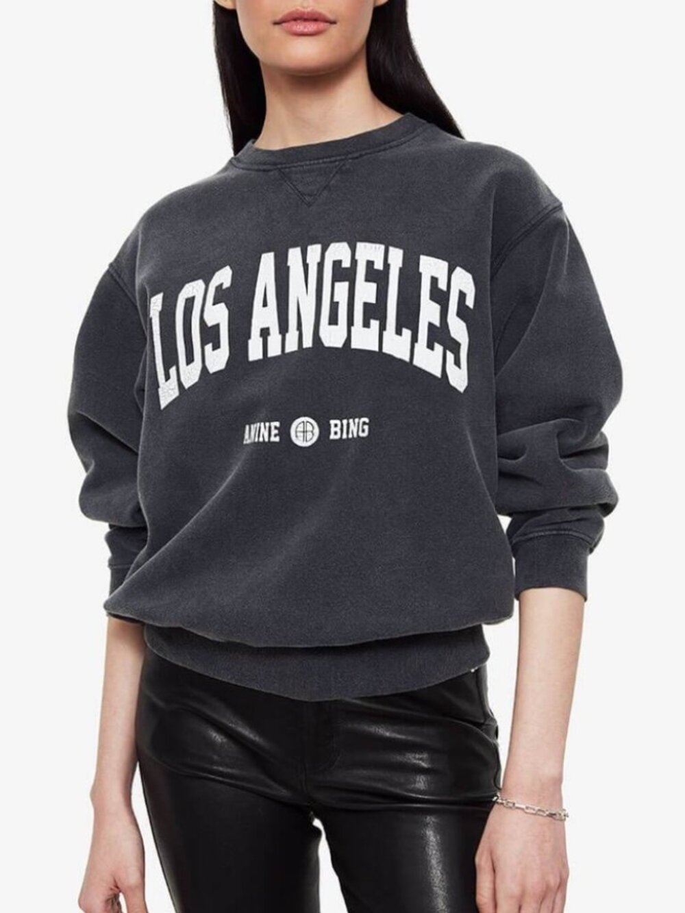 Anine Bing Ramona Los Angeles University Graphic Sweatshirt Crewneck Grey S